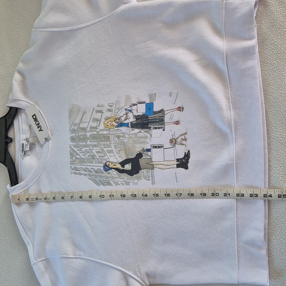 DKNY Women's White Graphic Sweatshirt, size XL - Picture 11 of 12